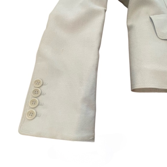 Ann Taylor NEW Gray Cotton Blazer Jacket Size 10 Petite NWT Vintage Business - Picture 3 of 7